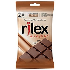 Preservativo Rilex - Aroma Chocolate - 3 Unidades