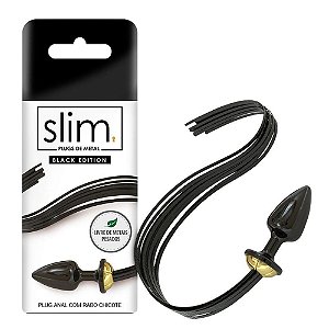 Plug Anal com Rabo  de Chicote Em Metal Black - Sexy Fantasy