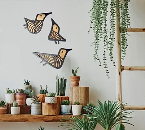 Painel Decorativo Pássaros em MDF – Natureza LevCut Decor