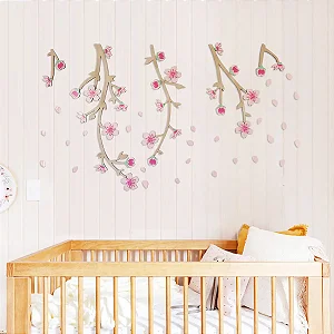 Painel Infantil Jardim Floral | Decoração de Parede para Quarto de Bebê Menina