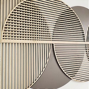 Escultura de Parede Abstrato Linhas Curvas