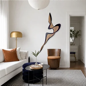Escultura de Parede Movimento | Painel Decorativo Moderno