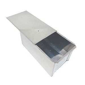FORMA PARA PÃO DE LEITE PULLMAN COM TAMPA INOX 30X15X15CM