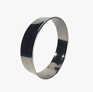 50 AROS PARA PÃO DE HAMBÚRGUER INOX 8X3CM