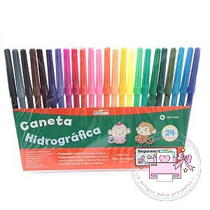 Caneta Hidrográfica 24 Cores Leo&Leo