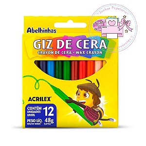 Giz de Cera Acrilex 48g 12 Cores