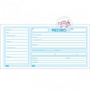 Bloco | Recibo Comercial com Canhoto - 105mm x 210mm