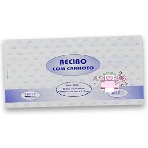 Recibo Comercial com Canhoto 105mm x 210mm