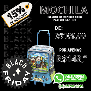 Mochila Infantil De Rodinha Brink Players Santino