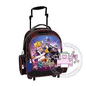 Mochila Infantil De Rodinha Sendokai Preto Santino
