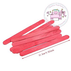 Conjunto de Palito De Picolé Com 100 Unid Theoto (Vermelho)