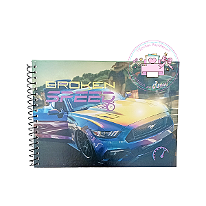 Caderno Cartografia Colorido 48 Folhas