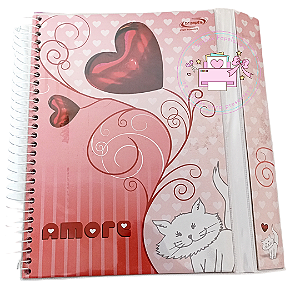 Caderno Pasta Amore 10 Matérias 200 Folhas