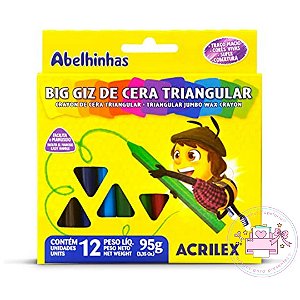 Giz De Cera Jumbo Triangular C/12 Acrilex