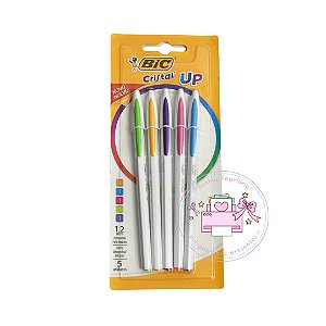 Canetas BIC  Cristal UP - 5 Unidades