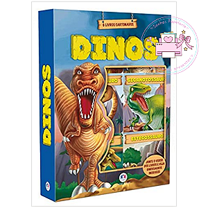 Caixa Dino c/ 6 Mini Livros Cartonados