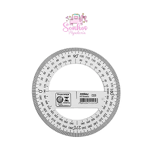 RÉGUA | Transferidor Transparente - 360º - WALEU