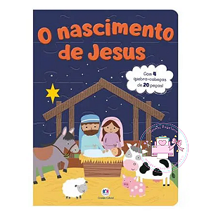 Livro O Nascimento de Jesus - Com 4 Quebra Cabeças Cartonado