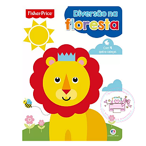 Livro Fischer Price Diversão na Floresta - Com 4 Quebra Cabeças Cartonado