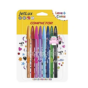 Kit Caneta Esferográfica Jet Lux C/8 Compactor