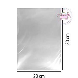 Saco Plástico Avulso 20 x 30 cm - Transparente