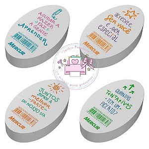 Borracha Oval Decorada de Frases Inspiradoras  (MERCUR)