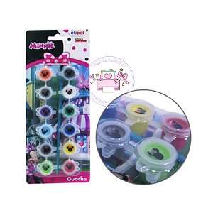 Tinta Guache ETIPEL 12 Cores Minnie