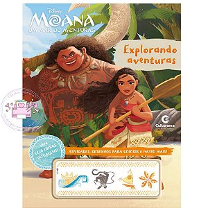 Livro Explorando Aventuras - MOANA c/ Tatuagens Culturama