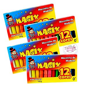 Massinha de Modelar MAGIX c/ 12 Cores - Grande