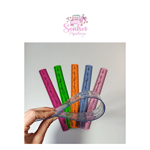 Régua Flexível Colorida - 30 cm - Waleu