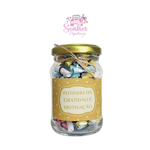 Pote de mensagens - Personalizado frases ou versículos