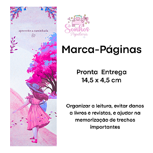 Marcador de Páginas - APROVEITE A CAMINHADA| KIT C/ 8 unid ( Vergê 180g / 14,5 x 4,5cm )