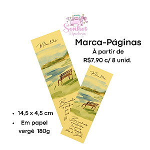 Marcador de Páginas - BEM AVENTURADOS OS PACIFICADORES - | KIT C/ 8 unid ( Vergê 180g / 14,5 x 4,5cm )
