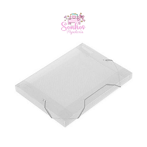 Pasta Plástica - Transparente Meio Ofício C/ Elástico