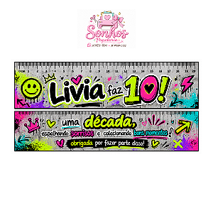 Régua Plastificada Personalizada - 20 cm ( Unid. )