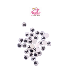 " Olhos móveis" Auto Adesivo / KIT c/ 20 unidades | Artesanato / Feltro / Biscuit / EVA