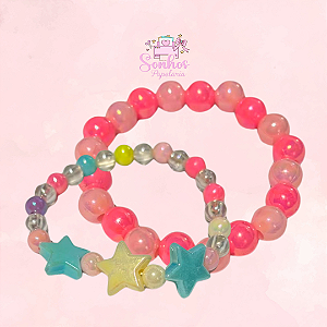Pulseiras Coloridas - Infantil de 4 a 9 anos | Unid. ( Lisas sem pingente )