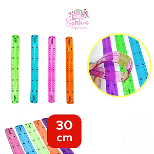 Régua Flexível ou Acrílica - 30 cm | ACRINIL ou WALEU