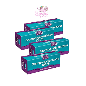 Grampo Galvanizado - Grampeador 26/6 - 5000 unid. | ONDA