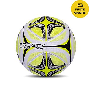 Bola Penalty Society Sete Pro Branco/Amarelo/Preto