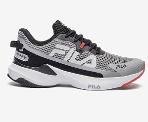 Tênis Fila Recovery Preto/Cinza/Vermelho