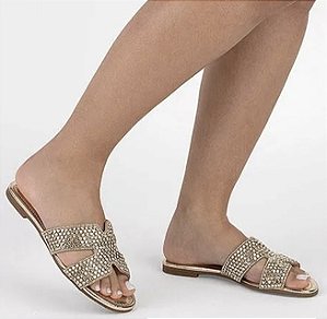 Rasteira Vizzano  Dourado
