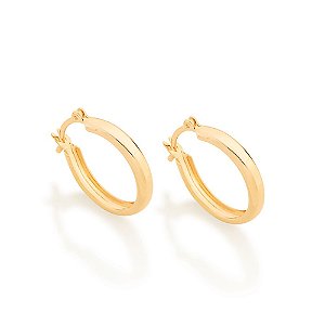 Brinco Argola Rommanel fina lisa Meia cana 1,6cm - 520901