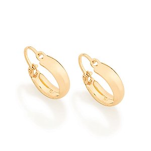Brinco Infantil Rommanel Argola Lisa Meia Cana 1,5cm 520763