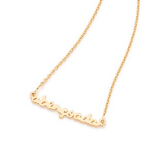 Colar Feminino Rommanel com Palavra Escrita Abençoada 50cm / 45cm - 531853
