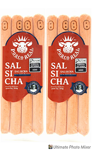 PORCO REAL - Kit 2 Pcts de Salsicha com quatro unids cada