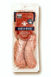 PORCO REAL - Linguiça Gomo com quatro unids - Peso variável entre 340 e 400g