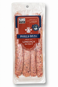 PORCO REAL - Linguiça Fininha com quatro unids - Peso variável entre 230 e 280g