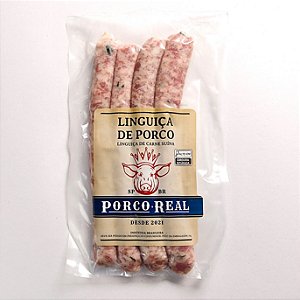 PORCO REAL - Linguiça Fininha com quatro unids - Peso variável entre 230 e 280g