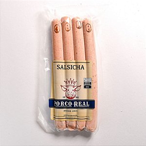 PORCO REAL - Salsicha com quatro unids - Peso variável entre 275 e 300g